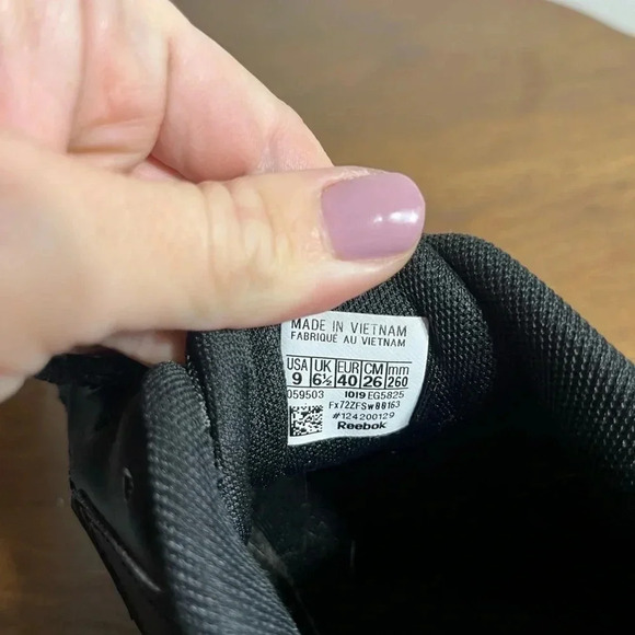 Reebok Classics Court Double mix sneakers in black white & pantone Size 9 - Picture 5 of 6